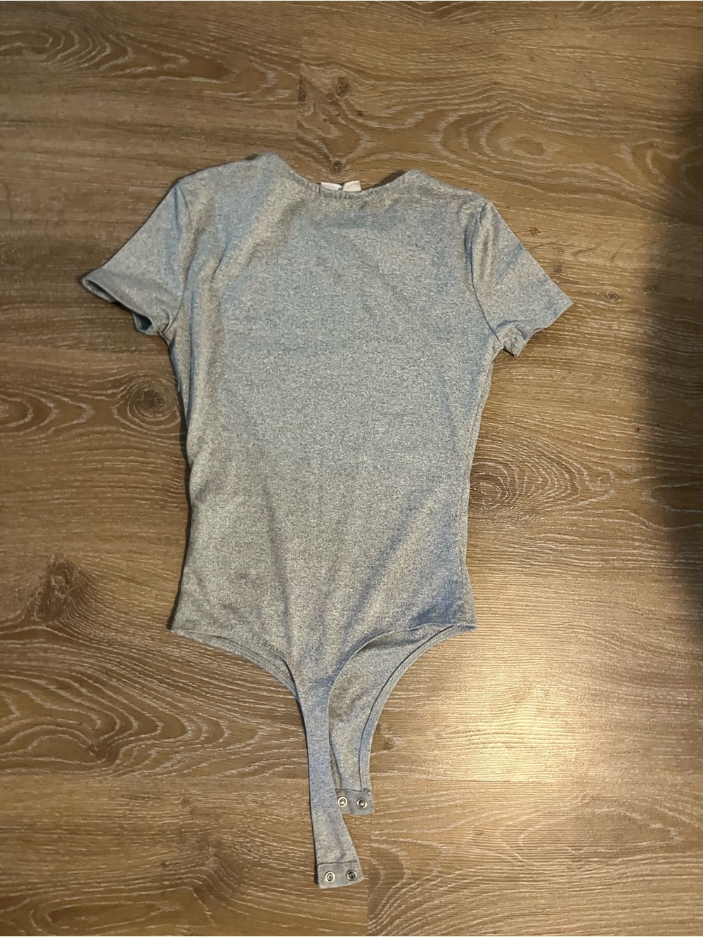 Grey One-Piece Bodysuit - Short Sleeve